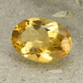 Citrino Naranja dorado natural de 4.45 ct, Ovalada, VVS-VS