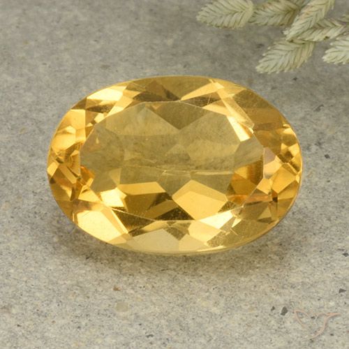 5.60ct Natural Dorado claro medio Citrino, Ovalada, VVS-VS
