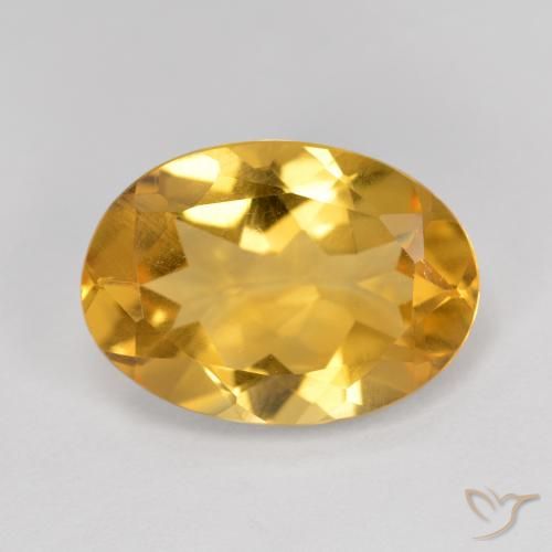 5.16ct Natural Naranja dorado intenso Citrino, Ovalada, VVS-VS