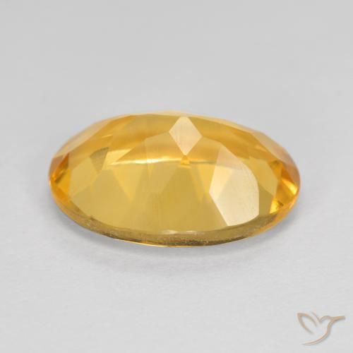 Citrino Naranja dorado intenso natural de 5.16 ct, Ovalada, VVS-VS