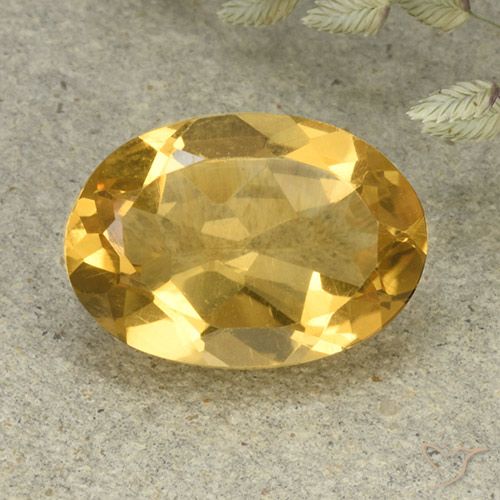 4.56ct Natural Naranja dorado Citrino, Ovalada, VVS-VS