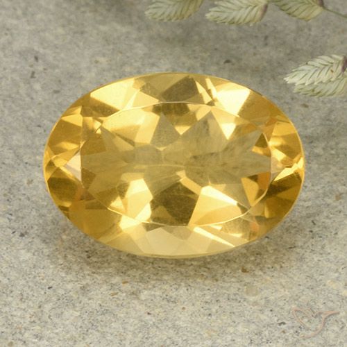 5.31ct Natural Dorado medio Citrino, Ovalada, VVS-VS