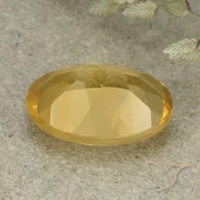 Citrino Dorado medio natural de 5.31 ct, Ovalada, VVS-VS