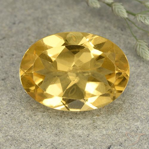 5.38ct Natural Naranja dorado Citrino, Ovalada, VVS-VS