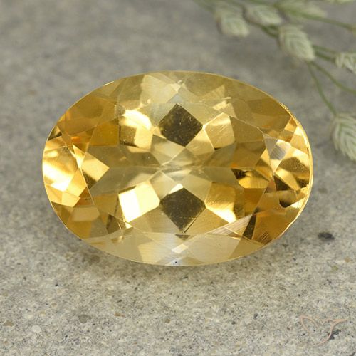 5.42ct Natural Naranja dorado Citrino, Ovalada, VVS-VS