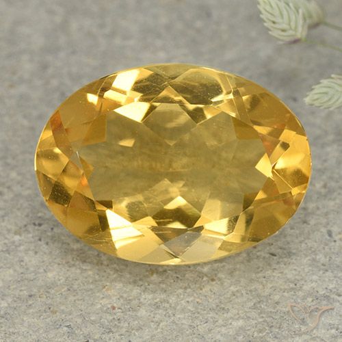 4.99ct Natural Dorado claro medio Citrino, Ovalada, VVS-VS