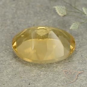 Citrino Dorado medio natural de 5.81 ct, Ovalada, VVS-VS