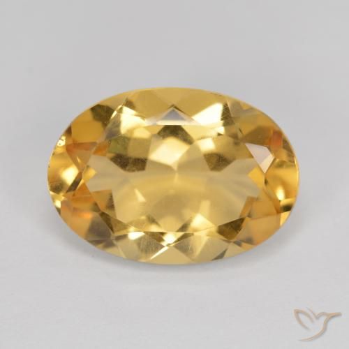 5.04ct Natural Dorado naranja Citrino, Ovalada, VVS-VS
