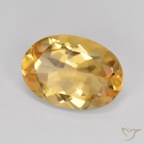 Citrino Dorado naranja natural de 5.04 ct, Ovalada, VVS-VS
