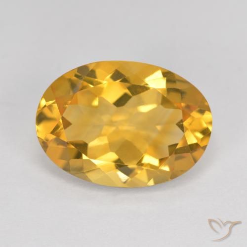 5.14ct Natural Dorado oscuro Citrino, Ovalada, VVS-VS