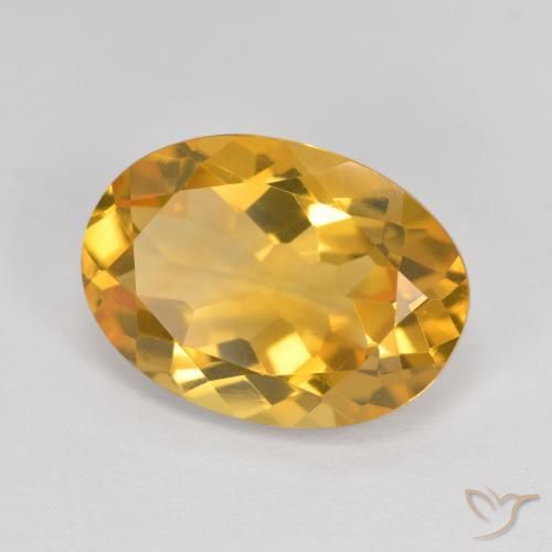 Citrino Dorado oscuro natural de 5.14 ct, Ovalada, VVS-VS