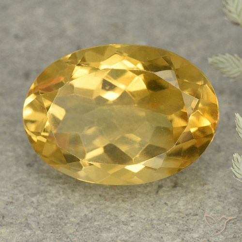 5.71ct Natural Naranja dorado Citrino, Ovalada, VVS-VS