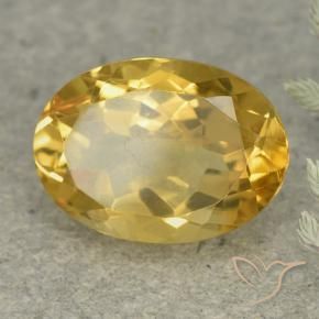 Citrino Naranja dorado natural de 5.71 ct, Ovalada, VVS-VS