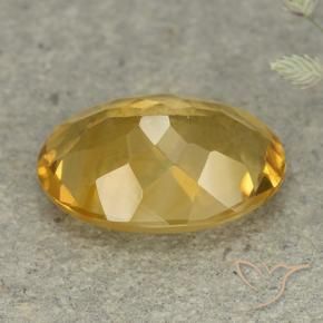 Citrino Dorado oscuro medio natural de 4.32 ct, Ovalada, VVS-VS