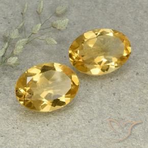 Gemas de Citrino Naranja dorado natural de 9.19 ct, Ovalada, VVS-VS