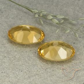 Gemas de Citrino Naranja dorado natural de 9.19 ct, Ovalada, VVS-VS