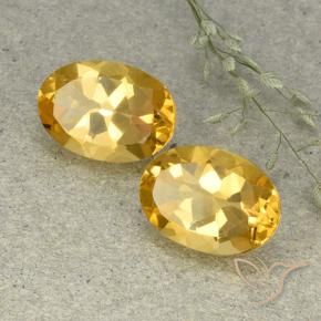Gemas de Citrino Naranja dorado natural de 11.52 ct, Ovalada, VVS-VS