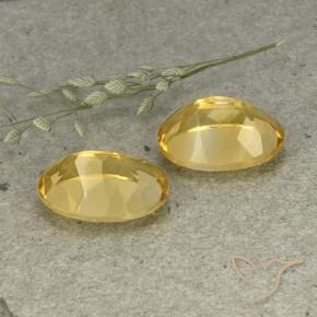 Gemas de Citrino Dorado medio natural de 10.99 ct, Ovalada, VVS-VS