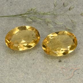Gemas de Citrino Naranja dorado natural de 8.36 ct, Ovalada, VVS-VS