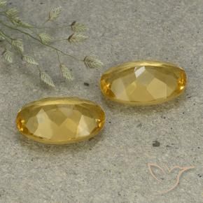 Gemas de Citrino Naranja dorado natural de 8.36 ct, Ovalada, VVS-VS