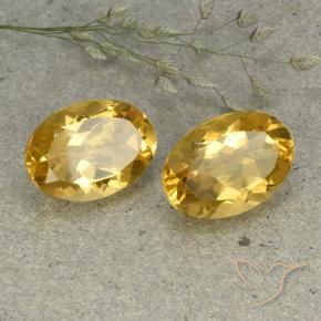 Gemas de Citrino Dorado claro medio natural de 10.76 ct, Ovalada, VVS-VS