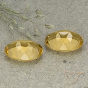 Gemas de Citrino Dorado claro medio natural de 10.76 ct, Ovalada, VVS-VS
