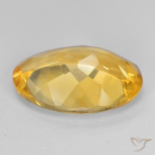 Citrino Dorado medio natural de 4.76 ct, Ovalada, VVS-VS