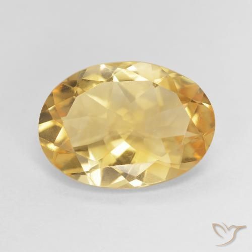 4.28ct Natural Medium Light-Golden Citrino, Ovalada, VVS-VS