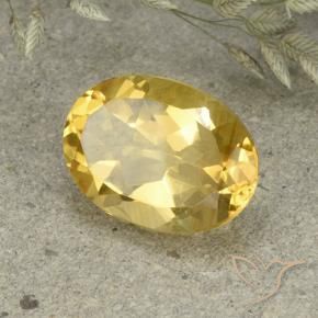 Citrino Naranja dorado natural de 5.10 ct, Ovalada, VVS-VS