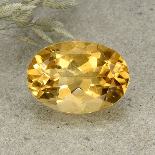 5.60ct Natural Naranja dorado Citrino, Ovalada, VVS-VS