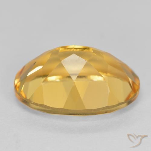 Citrino Dorado oscuro medio natural de 5.47 ct, Ovalada, VVS-VS