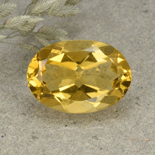 5.43ct Natural Naranja dorado Citrino, Ovalada, VVS-VS