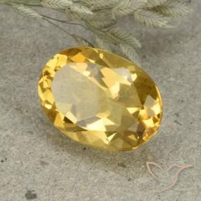 Citrino Naranja dorado natural de 5.43 ct, Ovalada, VVS-VS