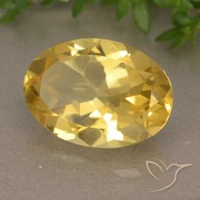 Citrino Dorado medio natural de 5.65 ct, Ovalada, VVS-VS