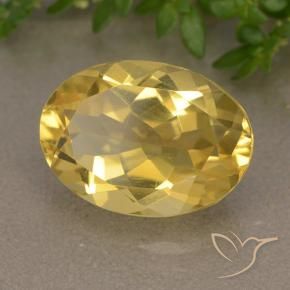 Citrino Dorado medio natural de 5.35 ct, Ovalada, VVS-VS