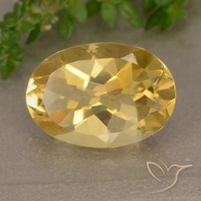 Citrino Dorado medio natural de 4.72 ct, Ovalada, VVS-VS