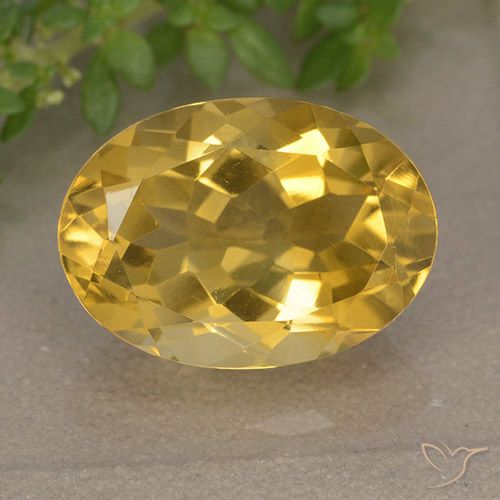 5.95ct Natural Dorado medio Citrino, Ovalada, VVS-VS