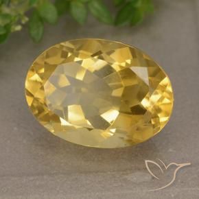 Citrino Dorado medio natural de 5.95 ct, Ovalada, VVS-VS