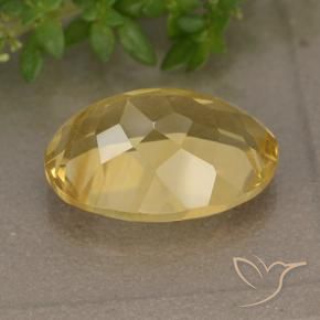 Citrino Dorado medio natural de 5.87 ct, Ovalada, VVS-VS