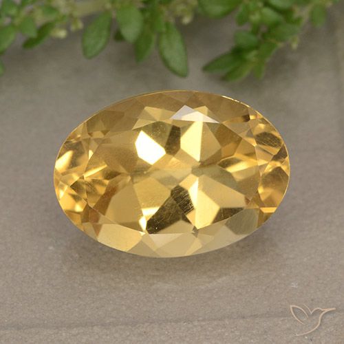 5.78ct Natural Naranja dorado intenso Citrino, Ovalada, VVS-VS