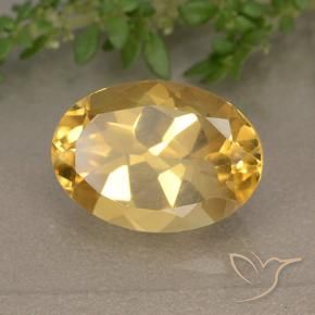 Citrino Naranja dorado intenso natural de 5.78 ct, Ovalada, VVS-VS