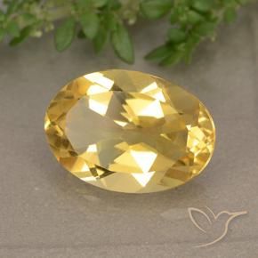 Citrino Dorado medio natural de 4.97 ct, Ovalada, VVS-VS