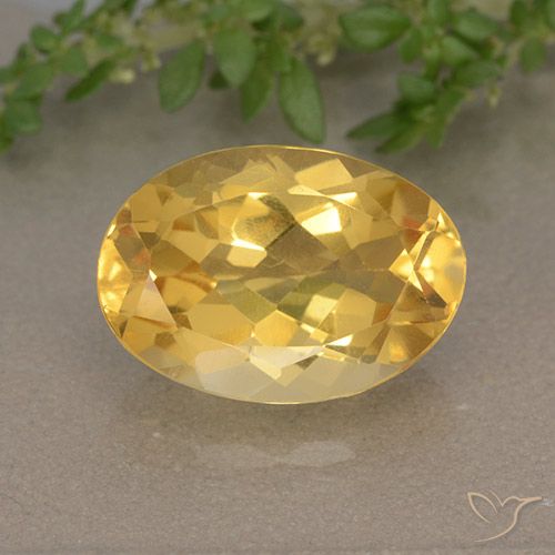 5.38ct Natural Naranja dorado intenso Citrino, Ovalada, VVS-VS