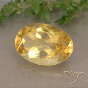 Citrino Naranja dorado intenso natural de 5.38 ct, Ovalada, VVS-VS