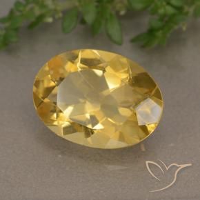 Citrino Dorado medio natural de 4.87 ct, Ovalada, VVS-VS