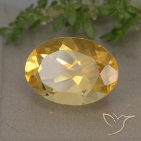 Citrino Naranja dorado natural de 5.74 ct, Ovalada, VVS-VS