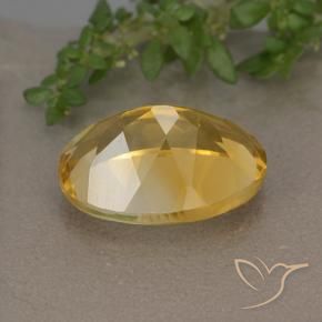 Citrino Naranja dorado intenso natural de 5.64 ct, Ovalada, VVS-VS