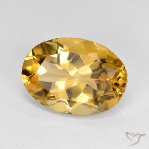 5.47ct Natural Dorado Citrino, Ovalada, VVS-VS