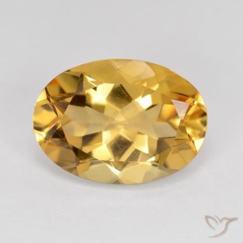 Citrino Dorado natural de 5.47 ct, Ovalada, VVS-VS