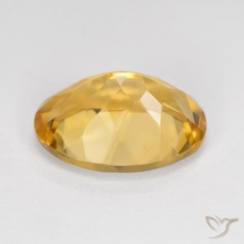 Citrino Dorado natural de 5.47 ct, Ovalada, VVS-VS